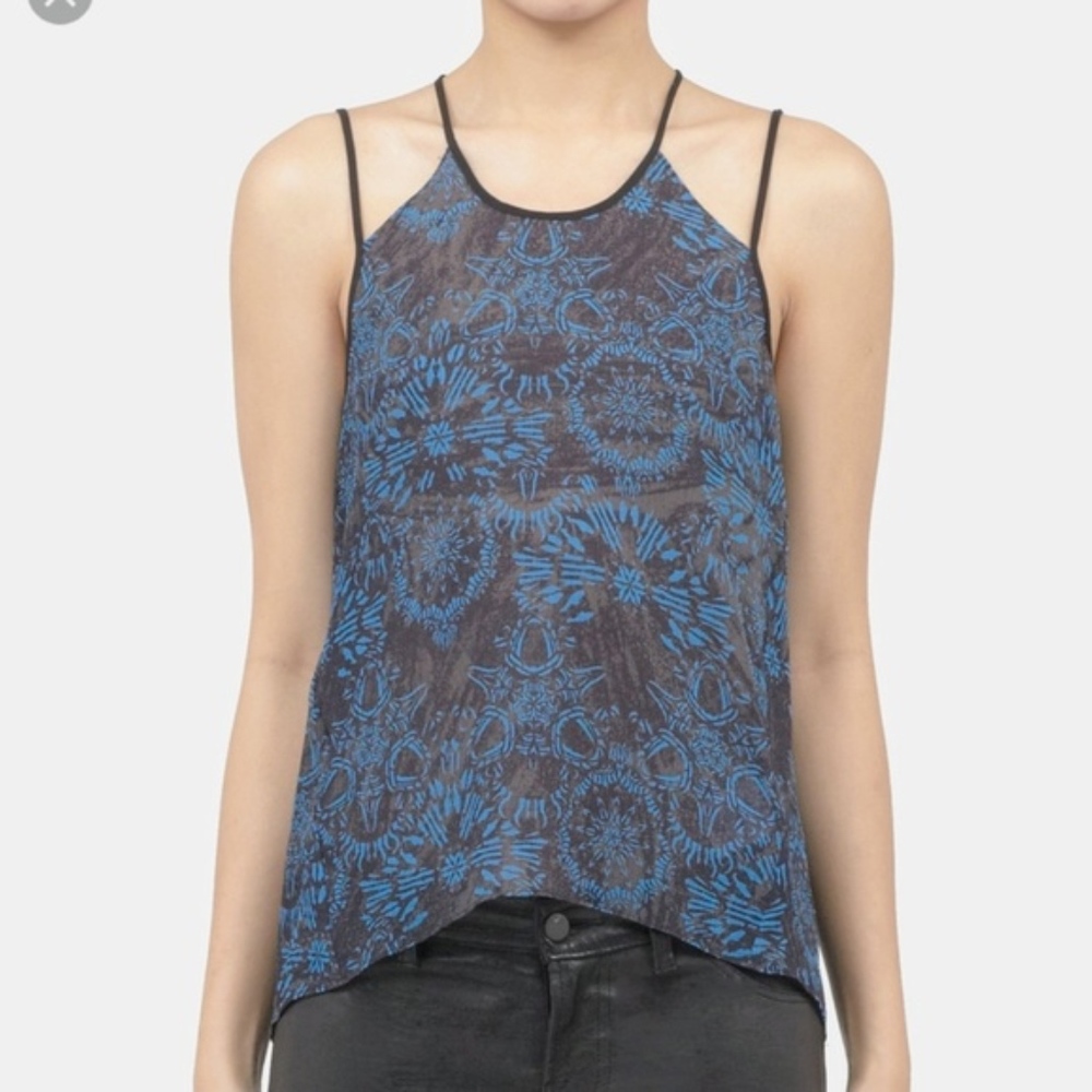 Helmut Lang Blue Print Top